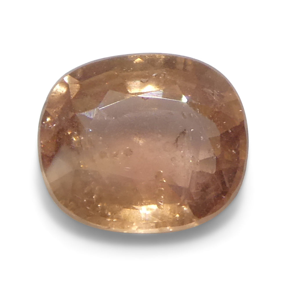 1.15ct Cushion Pinkish-Orange Sapphire from Tanzania Unheated - Skyjems Wholesale Gemstones