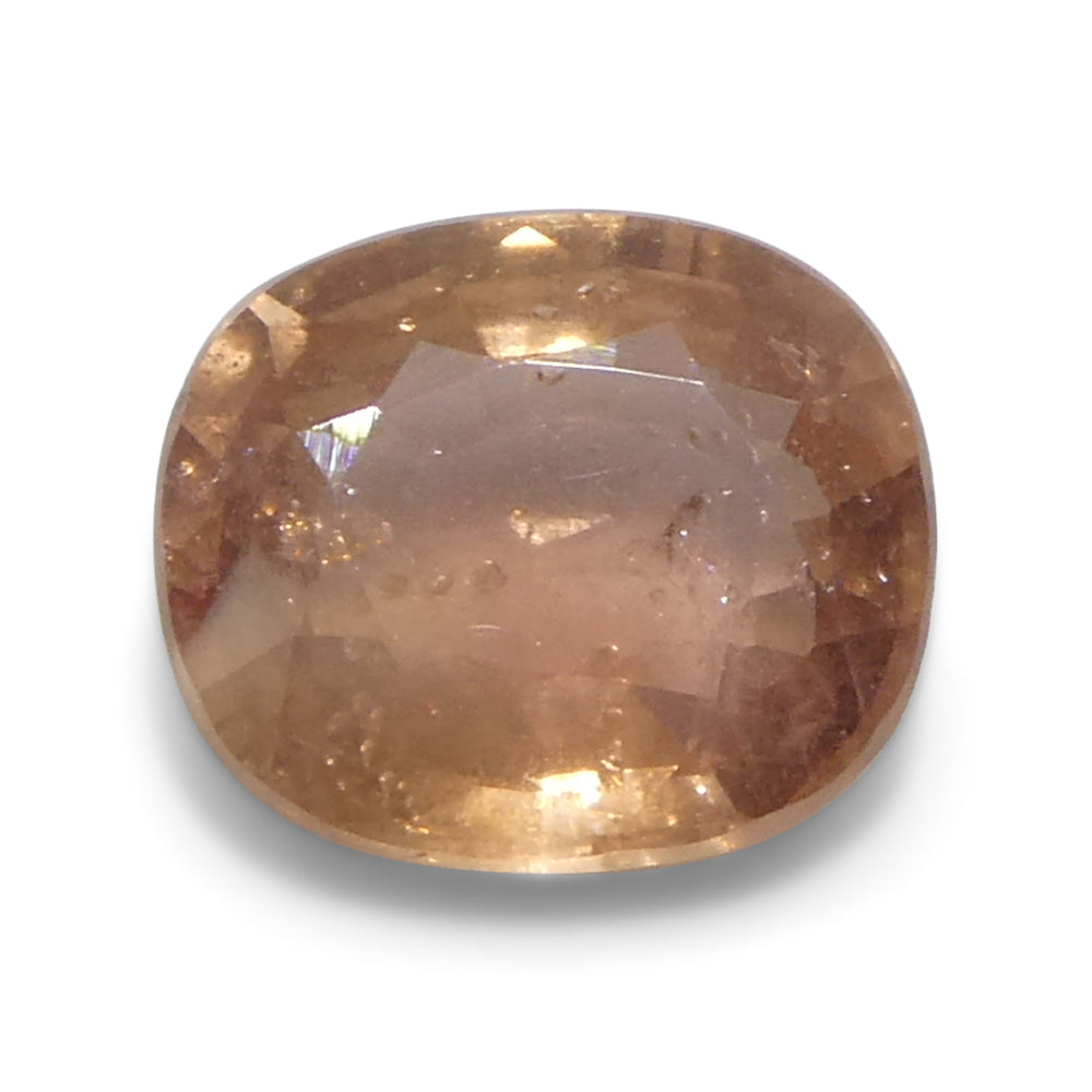 1.15ct Cushion Pinkish-Orange Sapphire from Tanzania Unheated - Skyjems Wholesale Gemstones