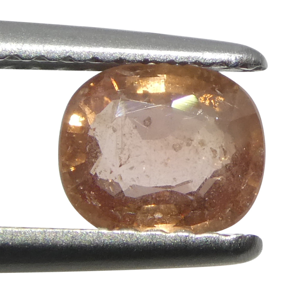 1.15ct Cushion Pinkish-Orange Sapphire from Tanzania Unheated - Skyjems Wholesale Gemstones