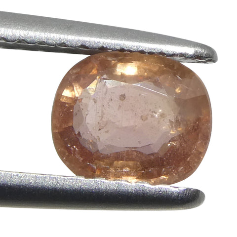 1.15ct Cushion Pinkish-Orange Sapphire from Tanzania Unheated