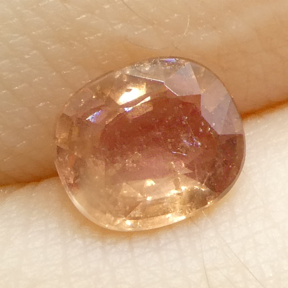 1.15ct Cushion Pinkish-Orange Sapphire from Tanzania Unheated - Skyjems Wholesale Gemstones