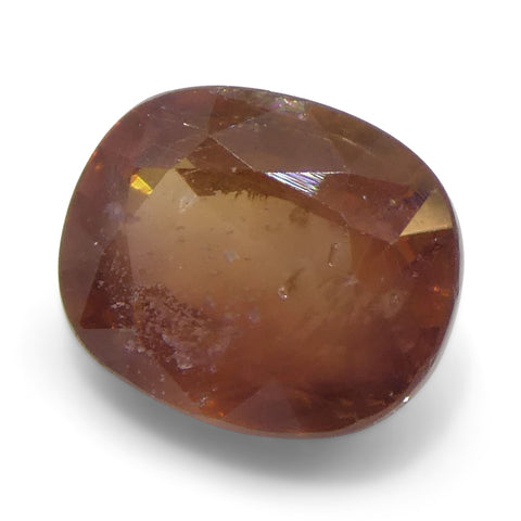 1.67ct Cushion Orange Sapphire from Tanzania