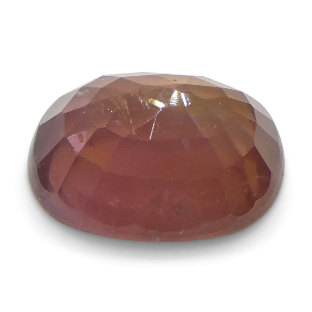 1.67ct Tanzanian Orange Cushion Sapphire, vibrant single stone from SkyJems' premium colored gemstone collection