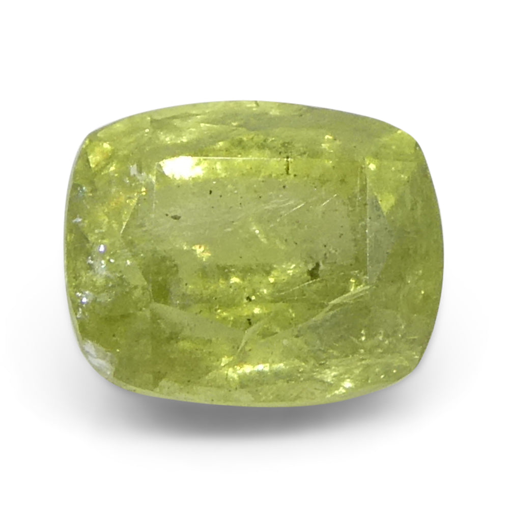 1.57ct Cushion Yellow Sapphire from Tanzania, Greenish-Yellow Hue | Premium Gemstone by SkyJems Canadian Gem Experts