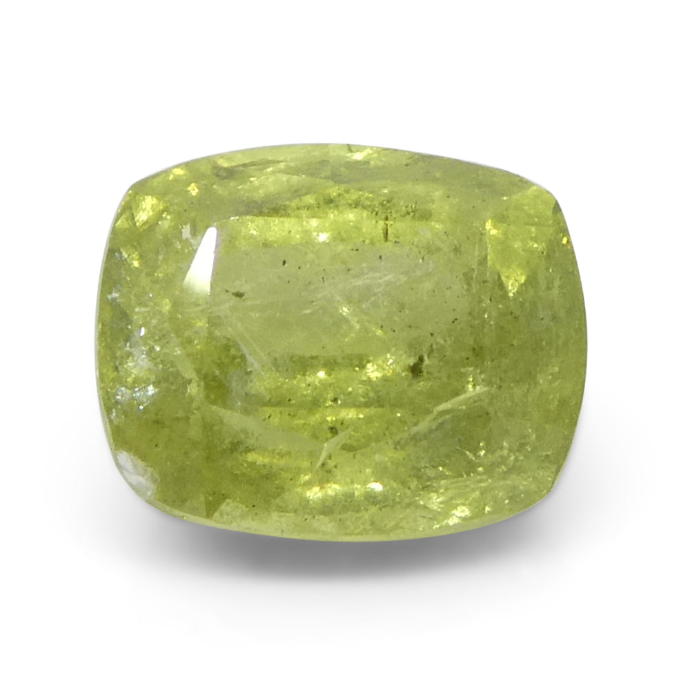 1.57ct Tanzanian Yellow Sapphire, cushion-cut gemstone from SkyJems' premium colored stone collection
