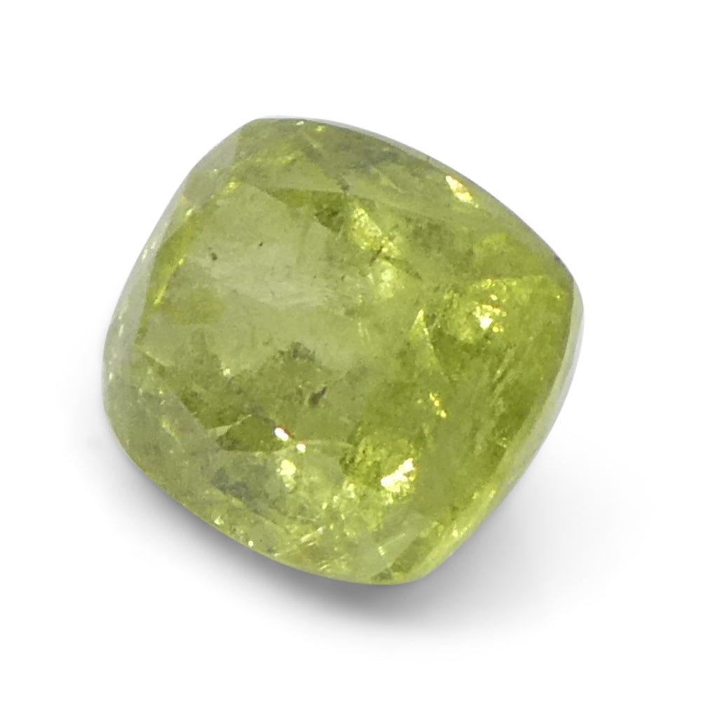 1.57ct Cushion Yellow Sapphire from Tanzania, Greenish-Yellow Hue | Premium Gemstone by SkyJems Canadian Gem Experts