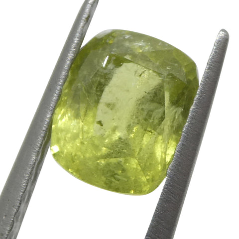 1.57ct Cushion Yellow Sapphire from Tanzania