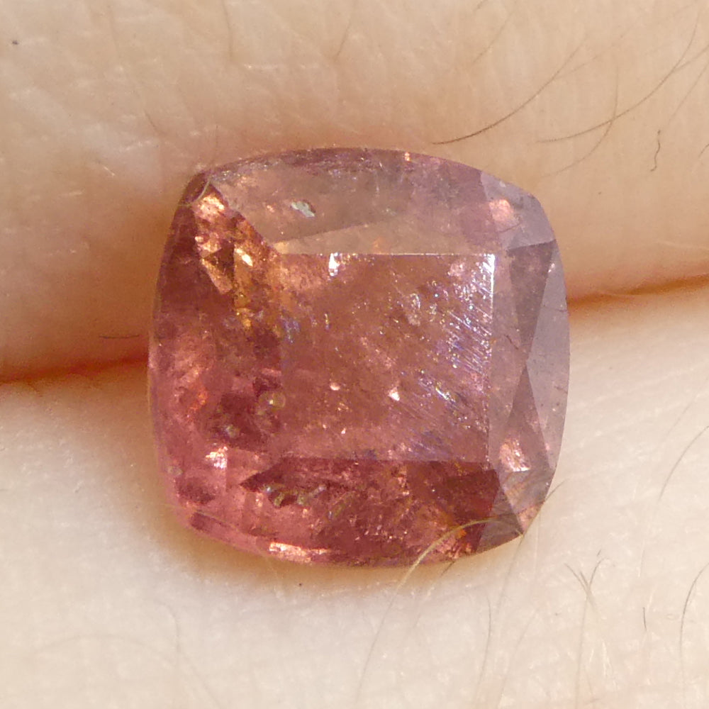 1.66ct Cushion Orange-Pink Padparadscha Sapphire from Tanzania - Skyjems Wholesale Gemstones