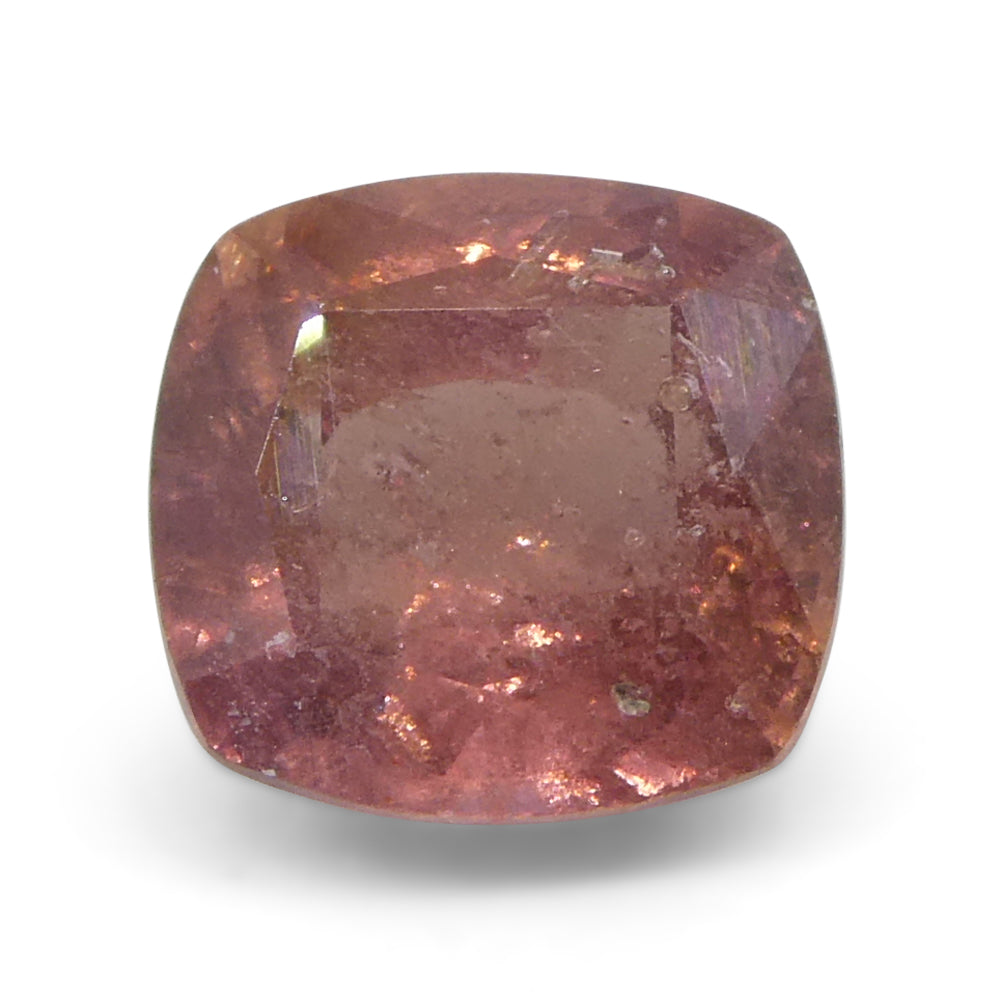 1.66ct Cushion Orange-Pink Padparadscha Sapphire from Tanzania - Skyjems Wholesale Gemstones