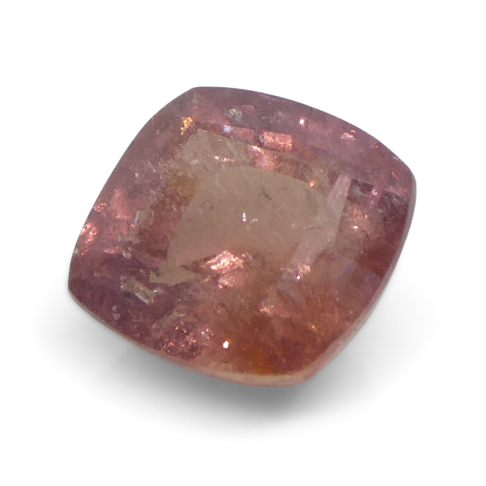 1.66ct Cushion Orange-Pink Padparadscha Sapphire from Tanzania - Skyjems Wholesale Gemstones