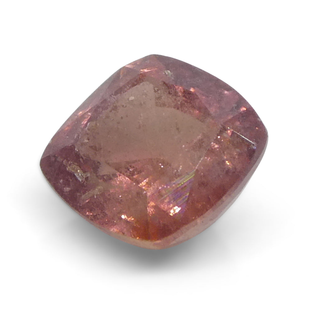 1.66ct Cushion Orange-Pink Padparadscha Sapphire from Tanzania - Skyjems Wholesale Gemstones