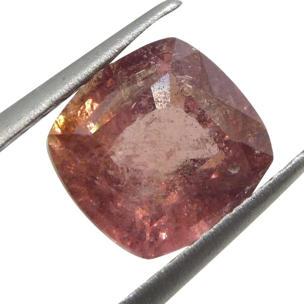 1.66ct Cushion Orange-Pink Padparadscha Sapphire from Tanzania - Skyjems Wholesale Gemstones