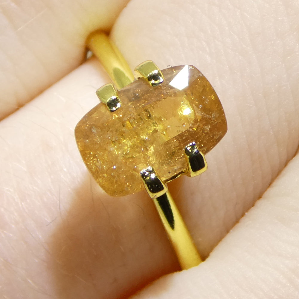 2.53ct Tanzanian Orange Sapphire, cushion-cut, heated gemstone from SkyJems premium colored stone collection