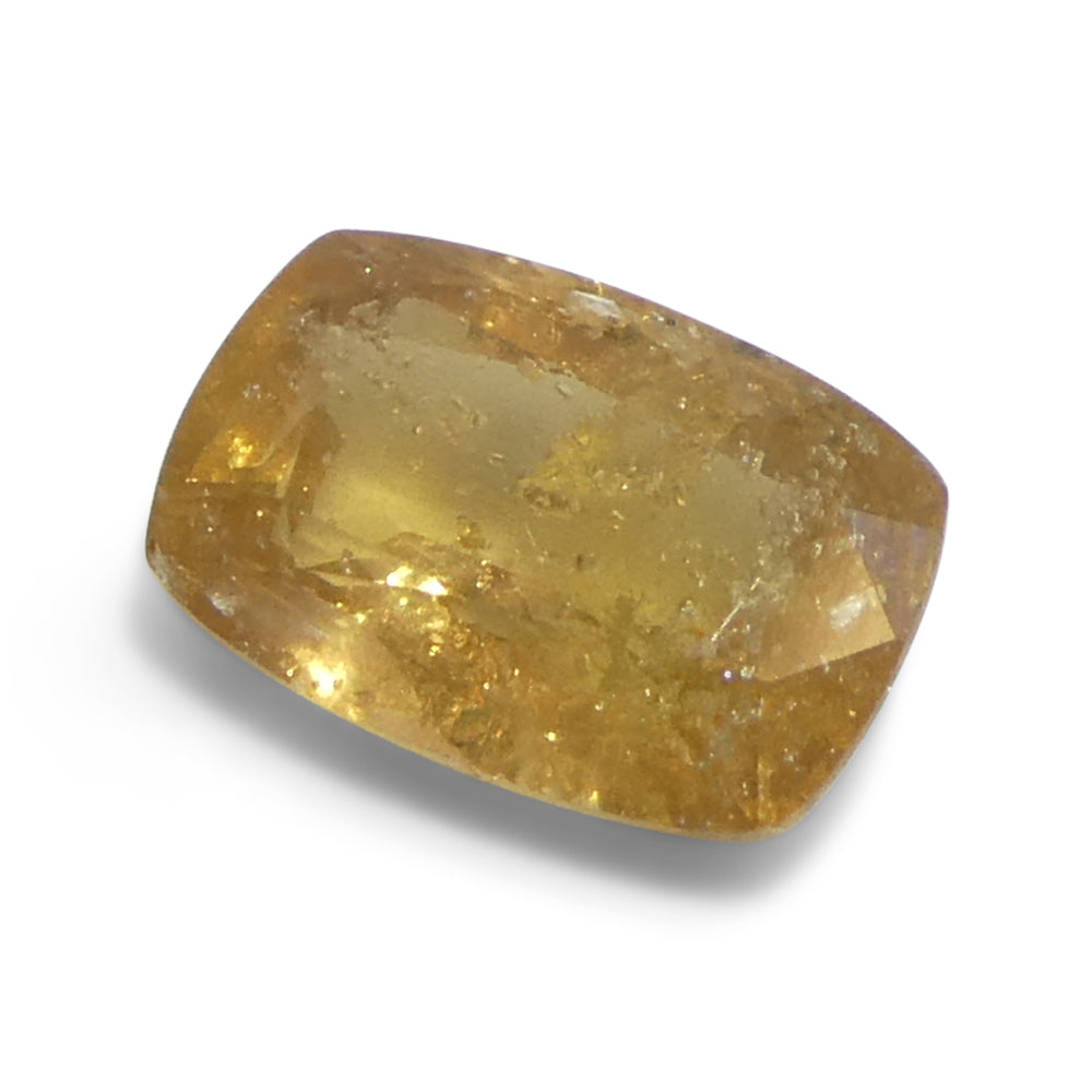 2.53ct Tanzanian Orange Sapphire Cushion Cut, Slightly Yellowish Orange Gem by SkyJems Canadian Gemstone Experts