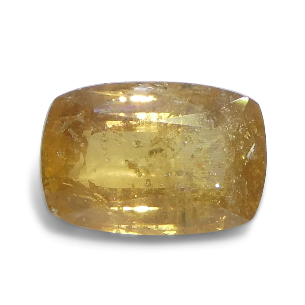 2.53ct Tanzanian Orange Sapphire Cushion Cut, Slightly Yellowish Orange Gem by SkyJems Canadian Gemstone Experts