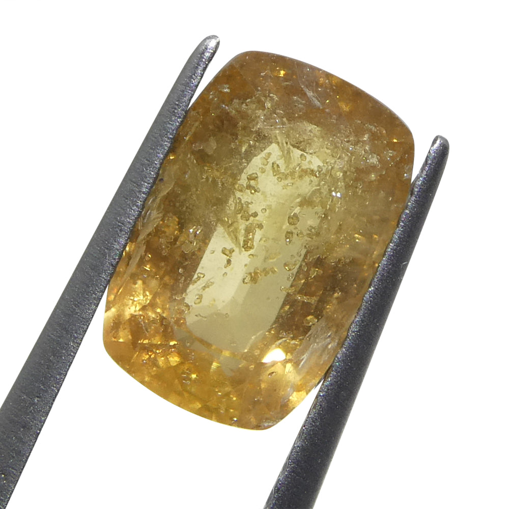 2.53ct Tanzanian Orange Sapphire, cushion-cut, warm slightly yellowish hue - premium SkyJems gemstone collection
