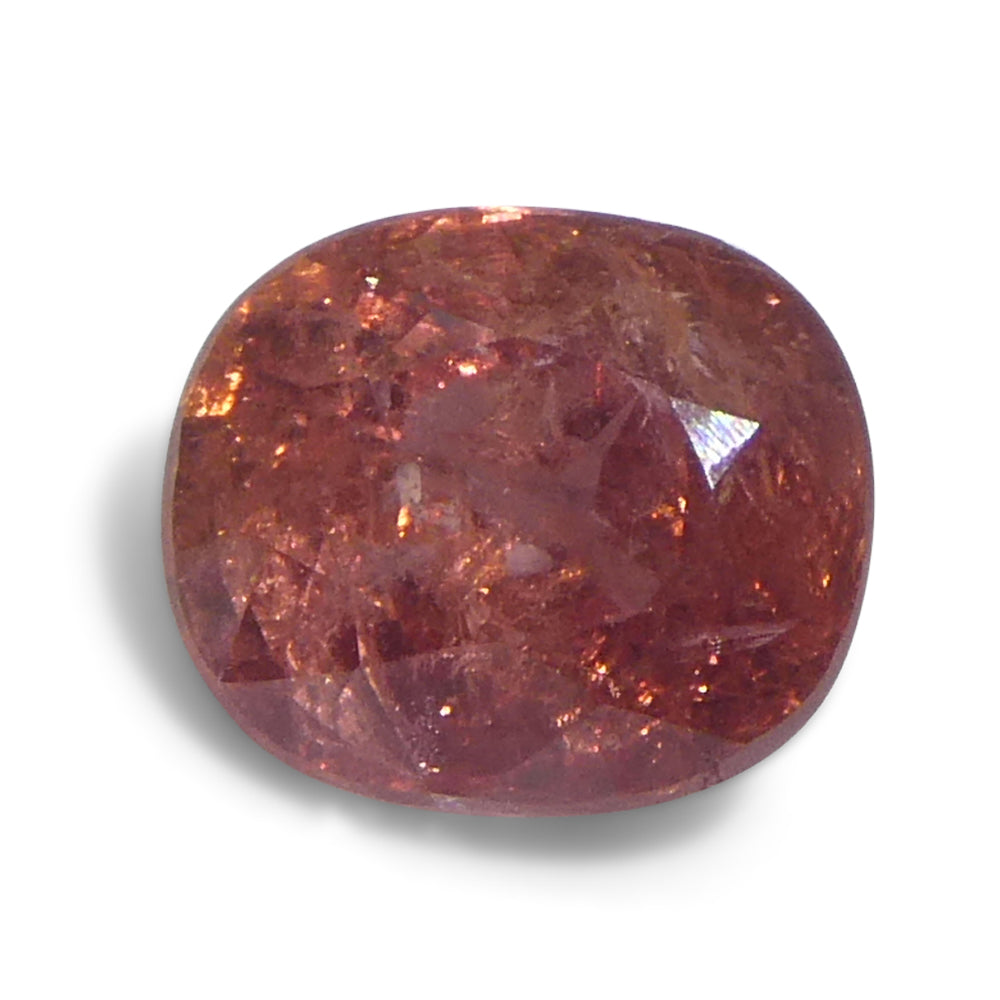 1.31ct Cushion Orangy-Pink Padparadscha Sapphire from Tanzania - Skyjems Wholesale Gemstones