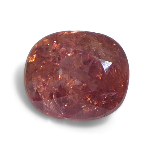 1.31ct Cushion Orangy-Pink Padparadscha Sapphire from Tanzania