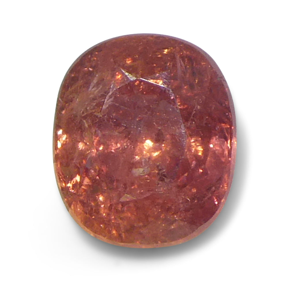 1.31ct Cushion Orangy-Pink Padparadscha Sapphire from Tanzania - Skyjems Wholesale Gemstones