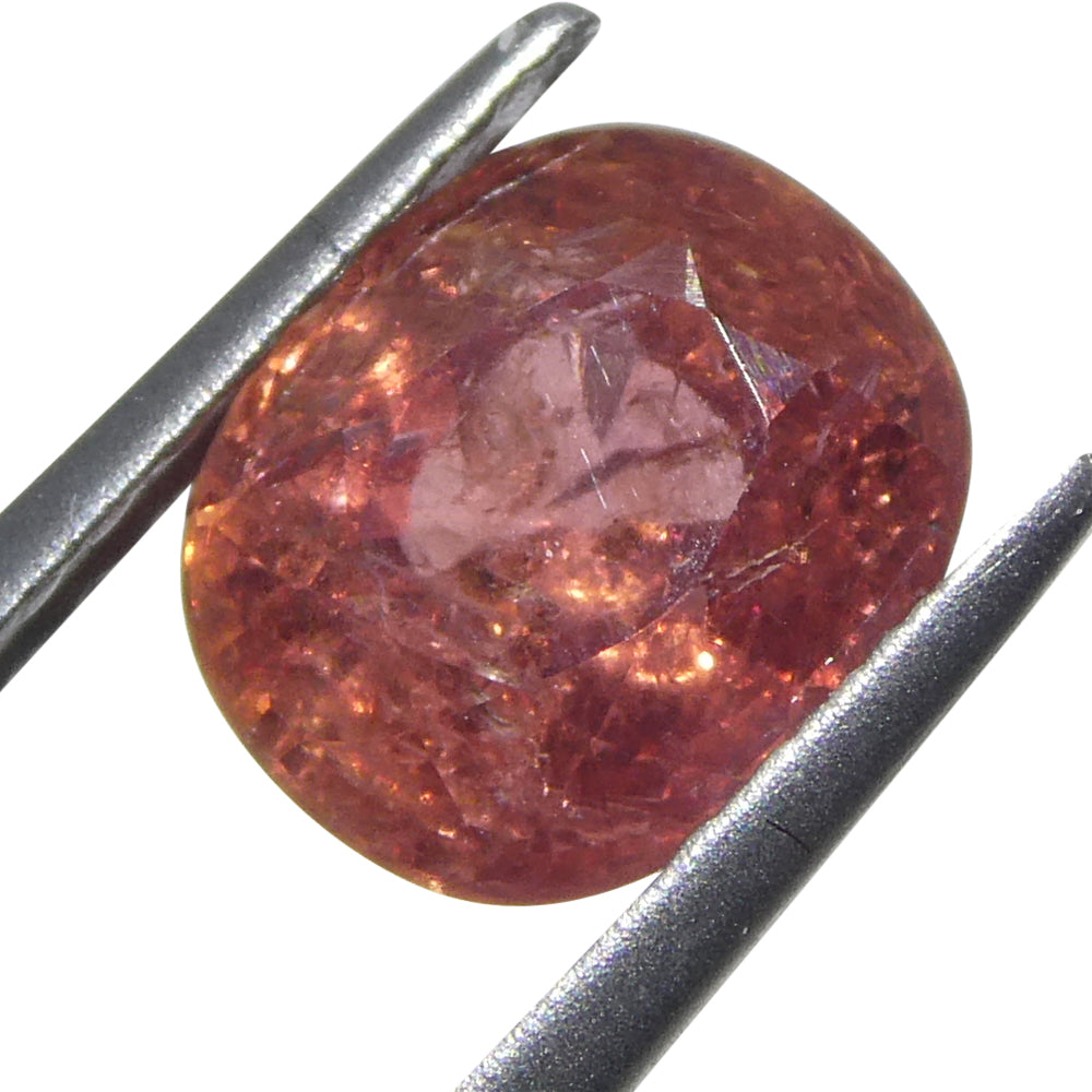 1.31ct Cushion Orangy-Pink Padparadscha Sapphire from Tanzania - Skyjems Wholesale Gemstones