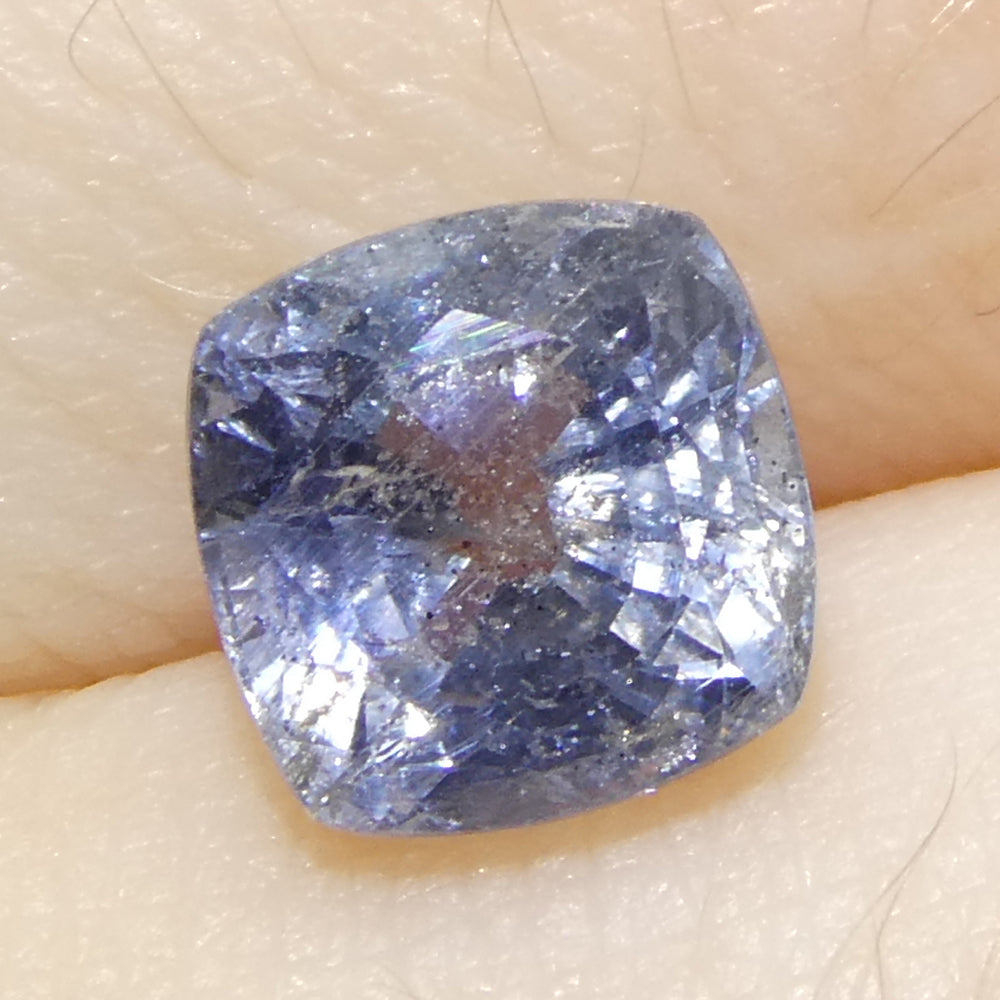 2.46ct Cushion Blue Sapphire from Tanzania Unheated - Skyjems Wholesale Gemstones