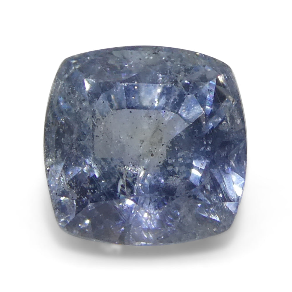 2.46ct Cushion Blue Sapphire from Tanzania Unheated - Skyjems Wholesale Gemstones