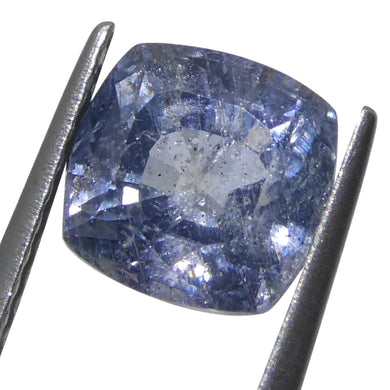 2.46ct Cushion Blue Sapphire from Tanzania Unheated - Skyjems Wholesale Gemstones