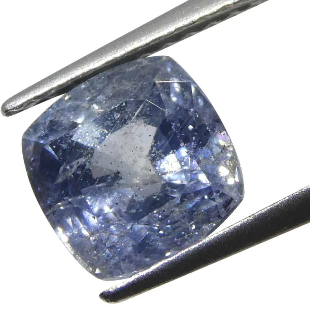 2.46ct Cushion Blue Sapphire from Tanzania Unheated - Skyjems Wholesale Gemstones