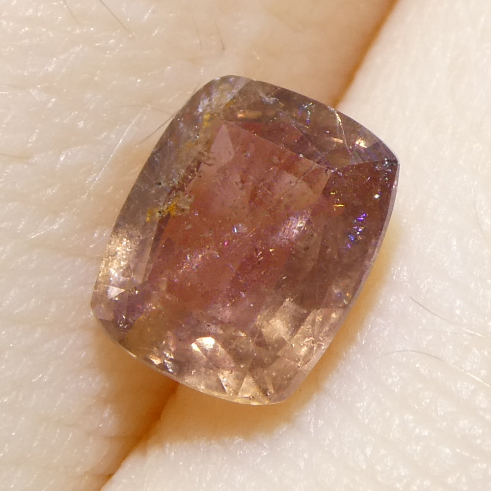 1.34ct Cushion Pink-Orange Padparadscha Sapphire from Tanzania - Skyjems Wholesale Gemstones