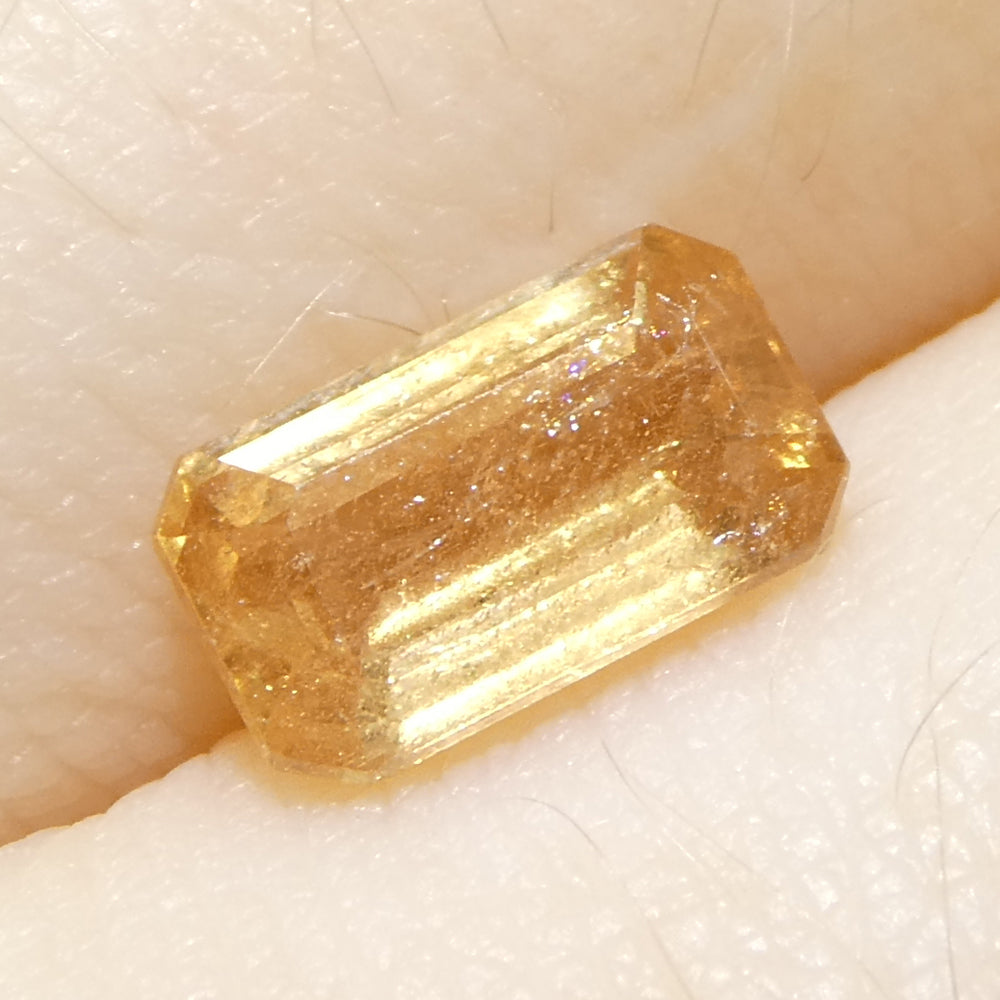 1.31ct Octagonal/Emerald Cut Orange Sapphire from Tanzania - Skyjems Wholesale Gemstones