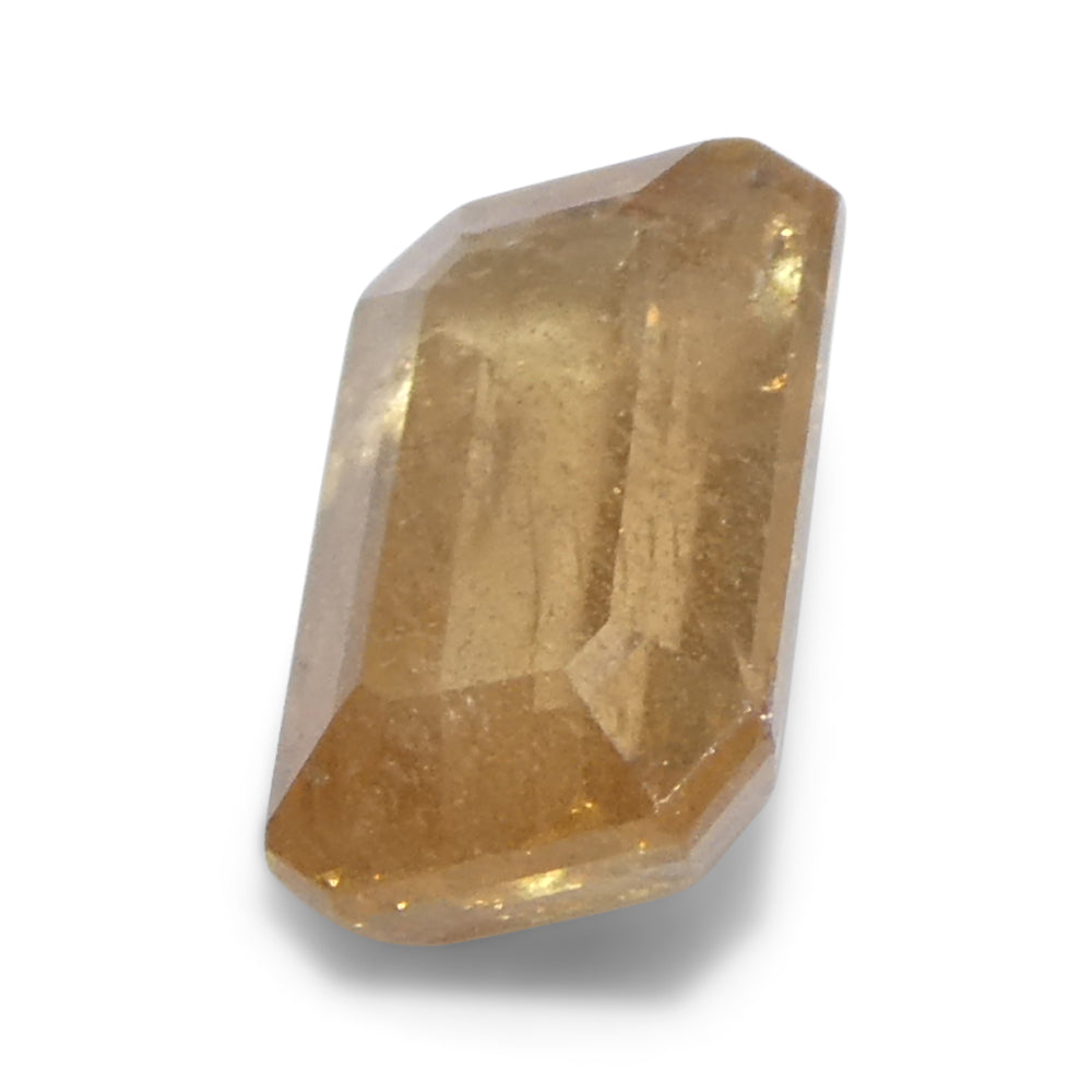 1.31ct Octagonal/Emerald Cut Orange Sapphire from Tanzania - Skyjems Wholesale Gemstones