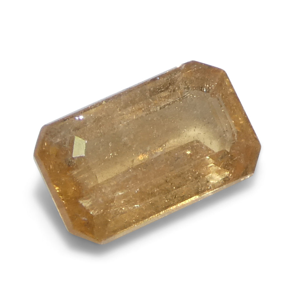 1.31ct Octagonal/Emerald Cut Orange Sapphire from Tanzania - Skyjems Wholesale Gemstones