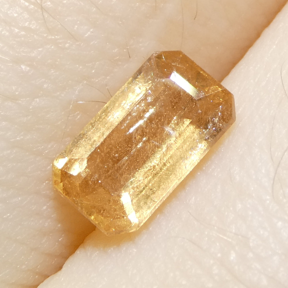 1.31ct Octagonal/Emerald Cut Orange Sapphire from Tanzania - Skyjems Wholesale Gemstones