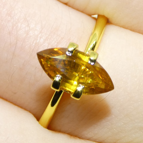 1.6ct Marquise Yellow Sapphire from Tanzania Unheated