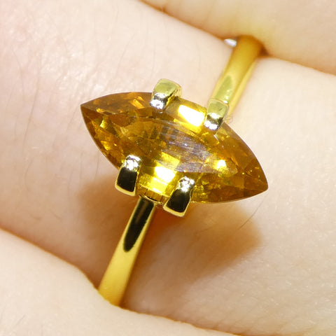 1.6ct Marquise Yellow Sapphire from Tanzania Unheated