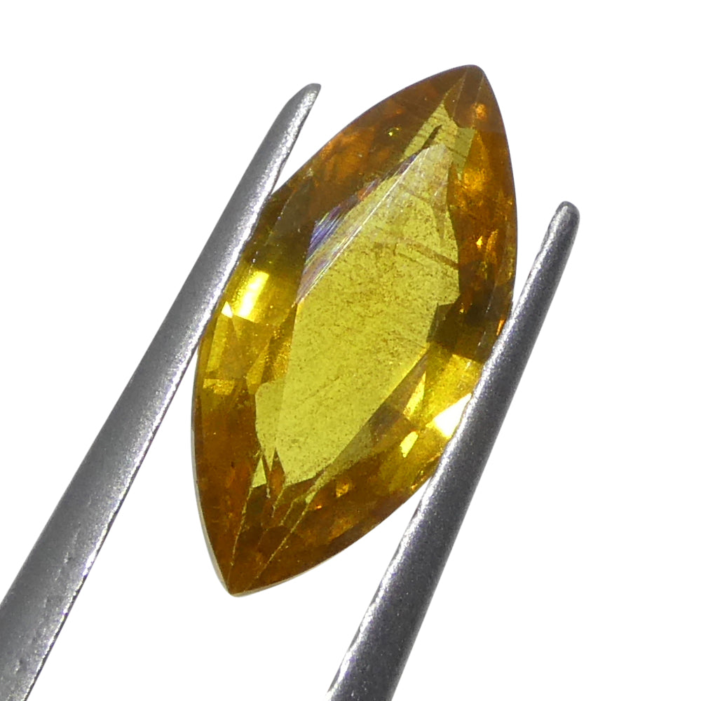 1.6ct Marquise Yellow Sapphire from Tanzania Unheated - Skyjems Wholesale Gemstones