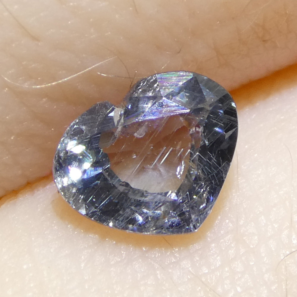 1.02ct Heart Blue Sapphire from Tanzania Unheated - Skyjems Wholesale Gemstones