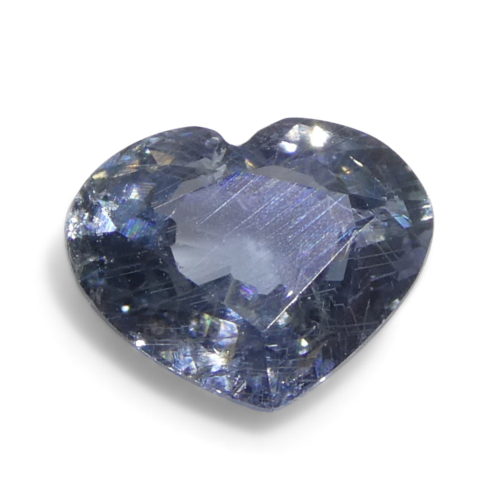 1.02ct Heart Blue Sapphire from Tanzania Unheated - Skyjems Wholesale Gemstones