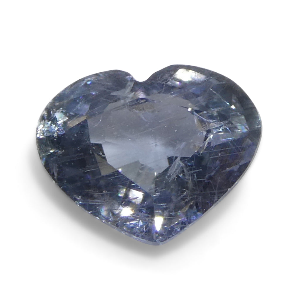 1.02ct Heart Blue Sapphire from Tanzania Unheated - Skyjems Wholesale Gemstones