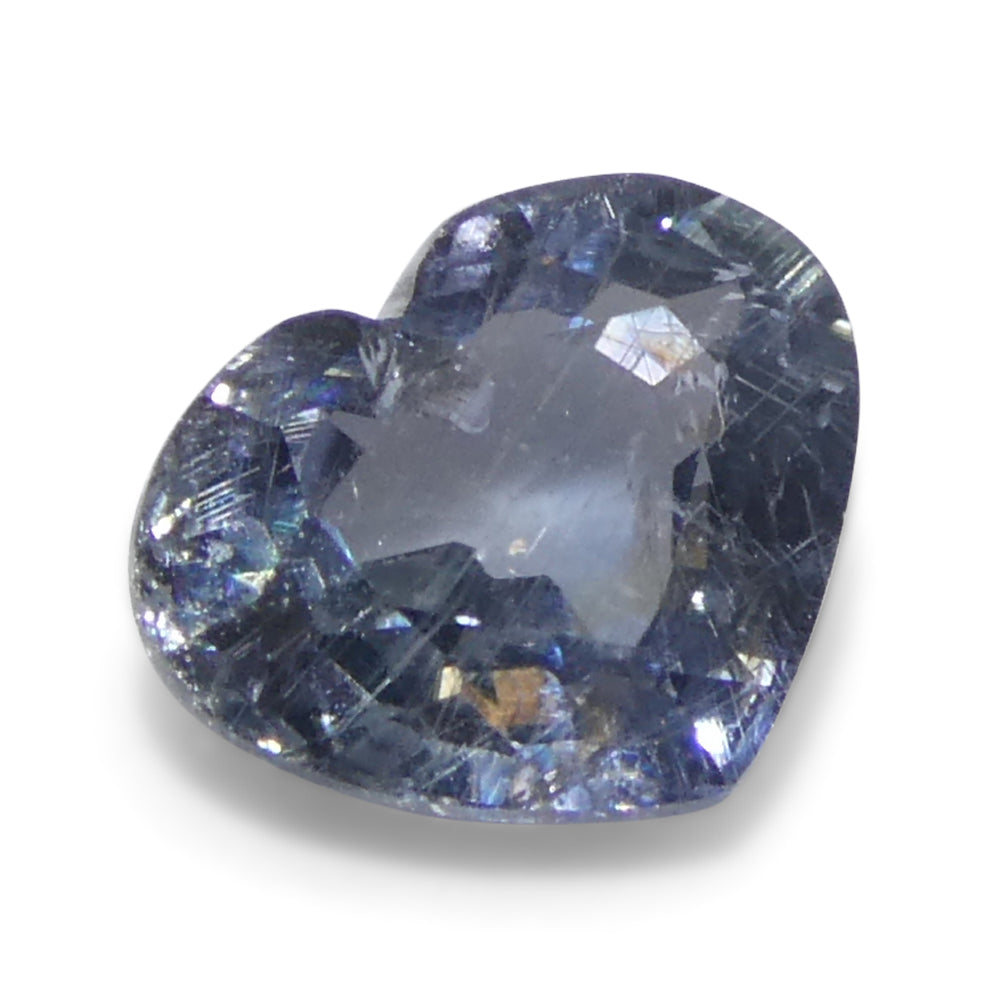 1.02ct Heart Blue Sapphire from Tanzania Unheated - Skyjems Wholesale Gemstones