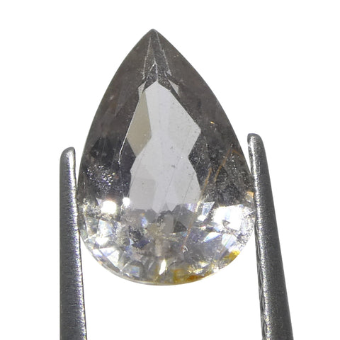 1.57ct Pear Purplish-Grey Sapphire from Tanzania Unheated