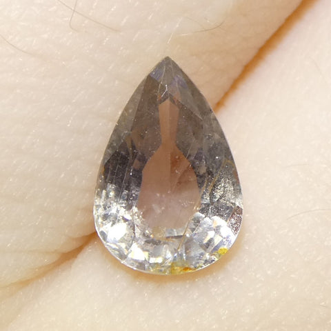 1.57ct Pear Purplish-Grey Sapphire from Tanzania Unheated