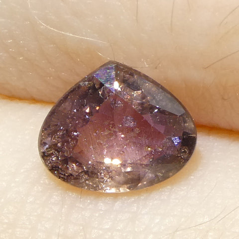 1.1ct Pear Purplish Pink Sapphire from Tanzania Unheated