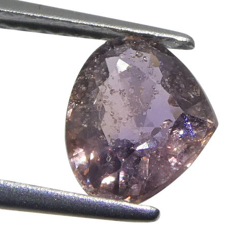 1.1ct Pear Purplish Pink Sapphire from Tanzania Unheated