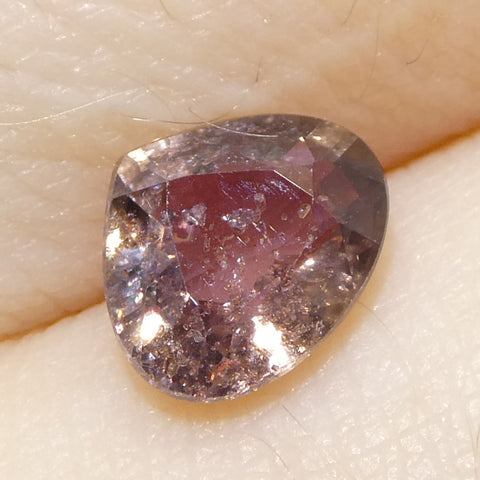 1.1ct Pear Purplish Pink Sapphire from Tanzania Unheated