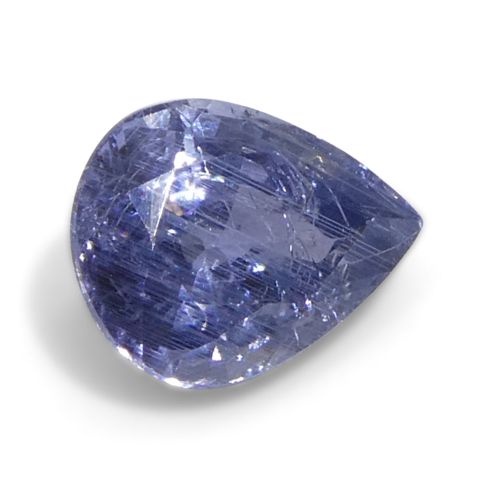 1.29ct Pear Violet-Blue Sapphire from Tanzania Unheated - Skyjems Wholesale Gemstones