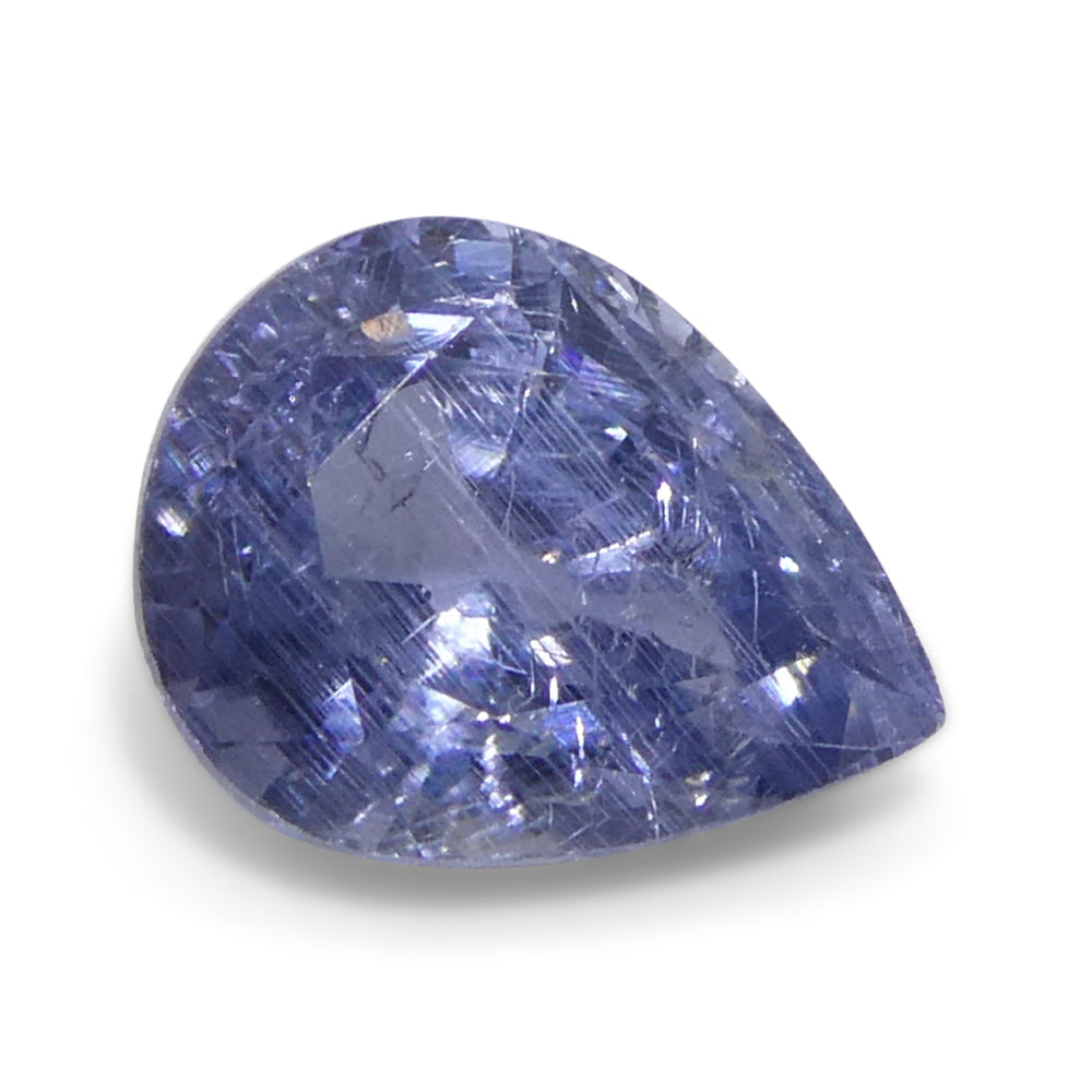 1.29ct Pear Violet-Blue Sapphire from Tanzania Unheated - Skyjems Wholesale Gemstones