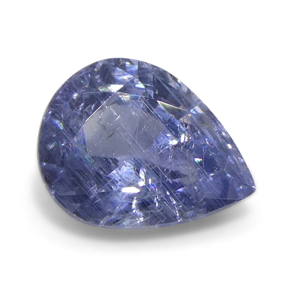 1.29ct Pear Violet-Blue Sapphire from Tanzania Unheated - Skyjems Wholesale Gemstones