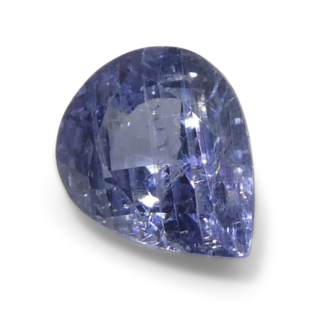 1.29ct Pear Violet-Blue Sapphire from Tanzania Unheated - Skyjems Wholesale Gemstones