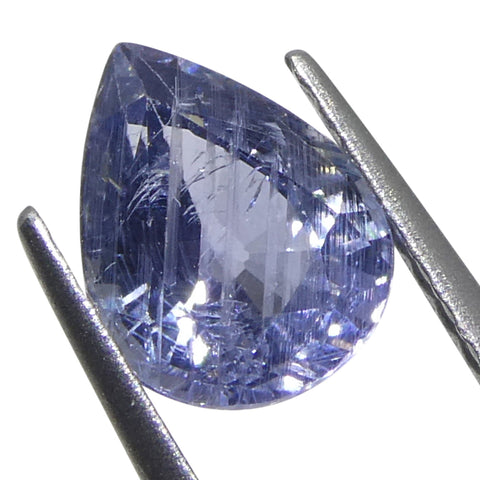 1.29ct Pear Violet-Blue Sapphire from Tanzania Unheated